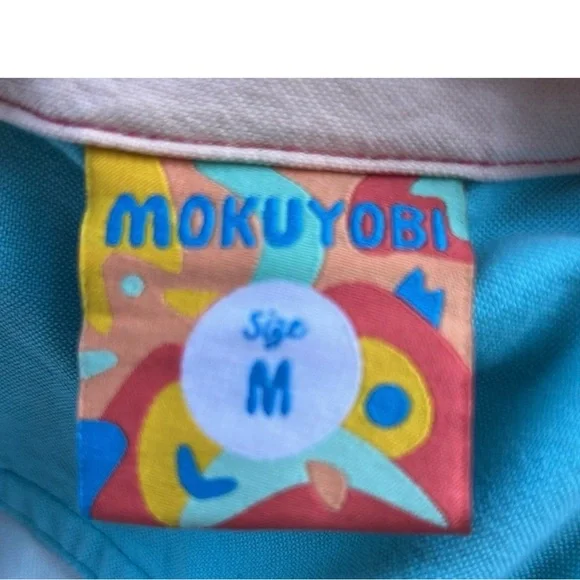 Kids Colorblock Button Polo Shirt - Blue & White - Picture 5 of 5